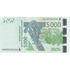 P117Aa Ivory Coast - 5000 Francs Year 2003